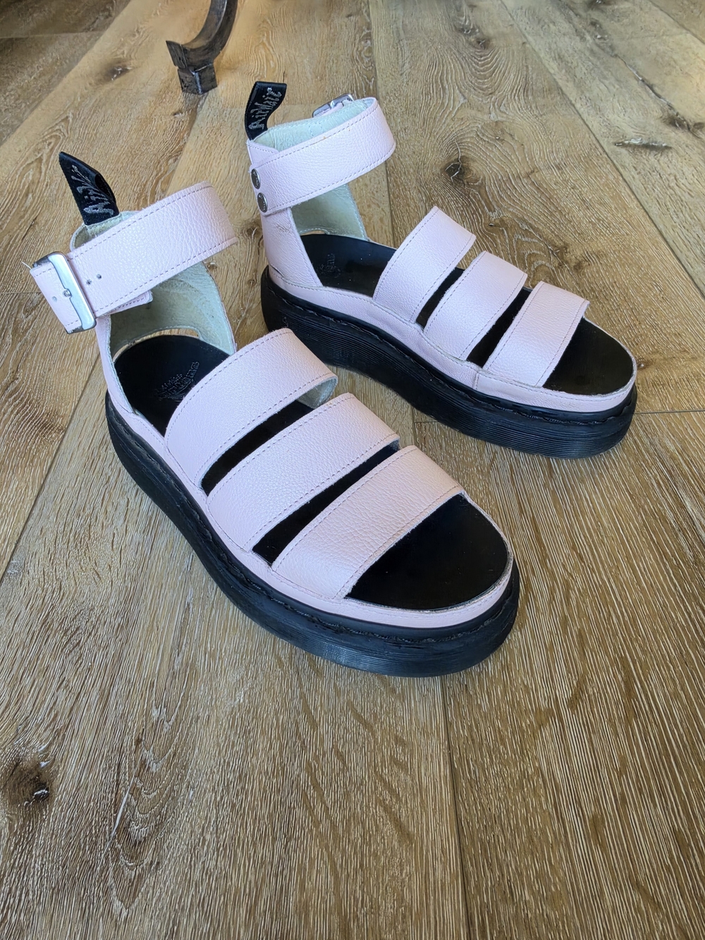 Pink Platform Strappy Sandals - Women